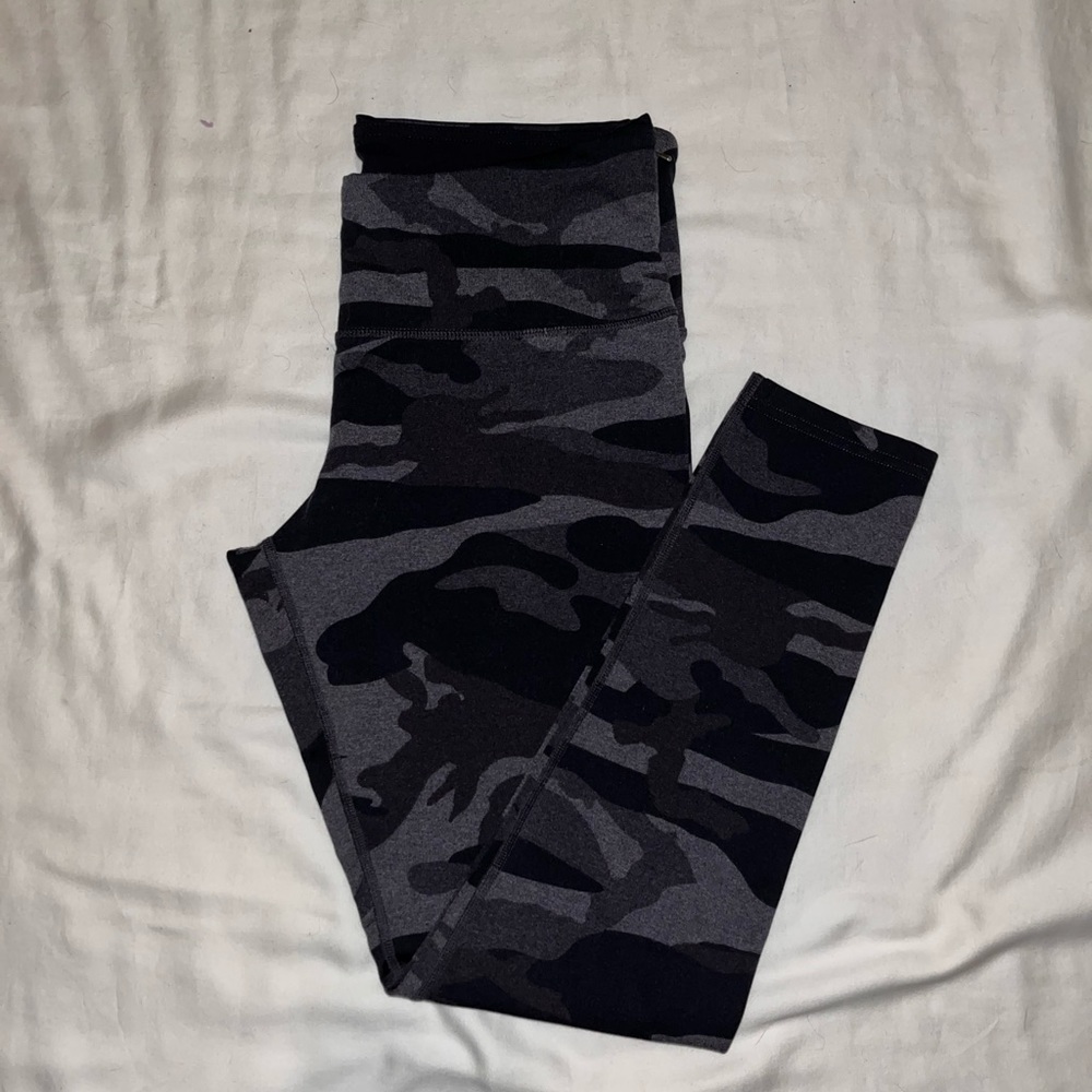 Dark Grey Camo High Waisted Leggings